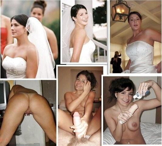 25P Hot amateur brides exposed dressed undressed on off