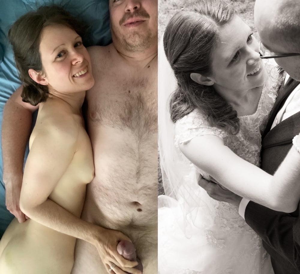 25P Hot amateur brides exposed dressed undressed on off