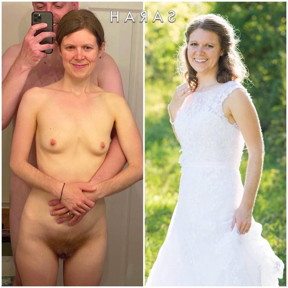 25P Hot amateur brides exposed dressed undressed on off