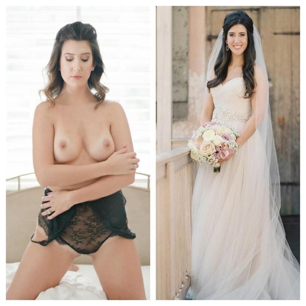 25P Hot amateur brides exposed dressed undressed on off