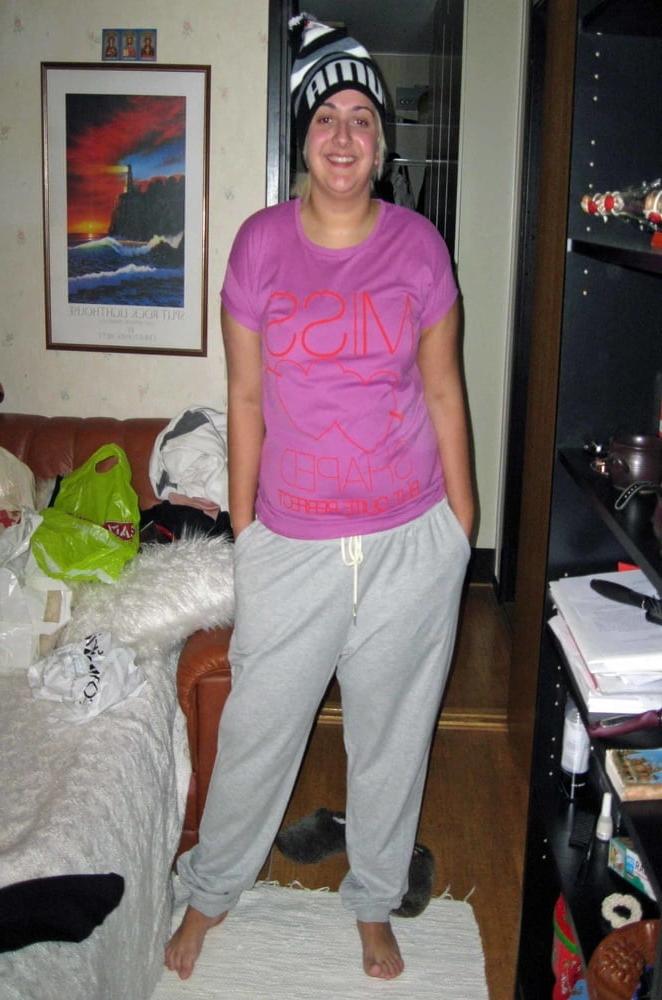 12P Young lesbian Skype friend show her new bra