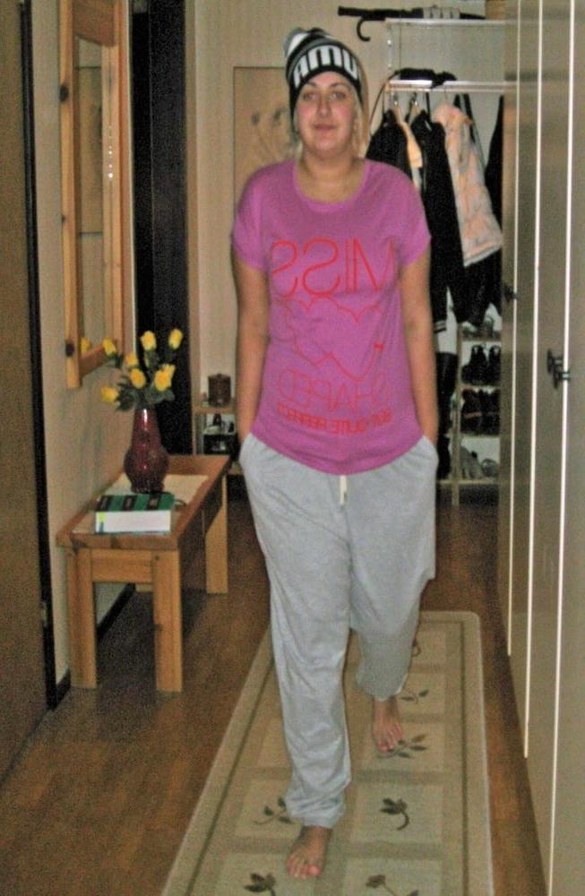 12P Young lesbian Skype friend show her new bra