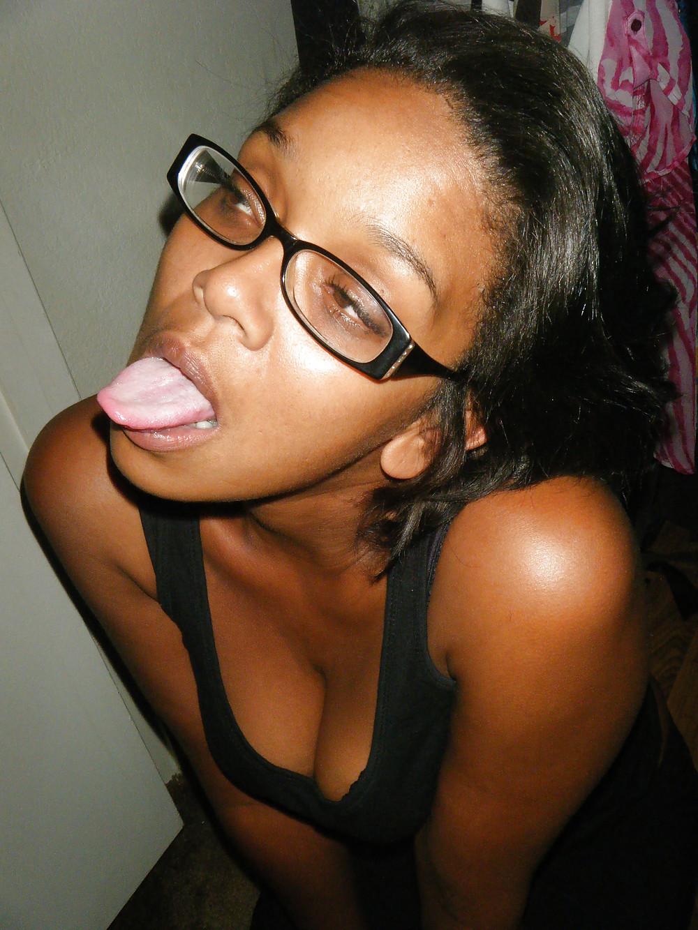 9P Ebony for white cock!