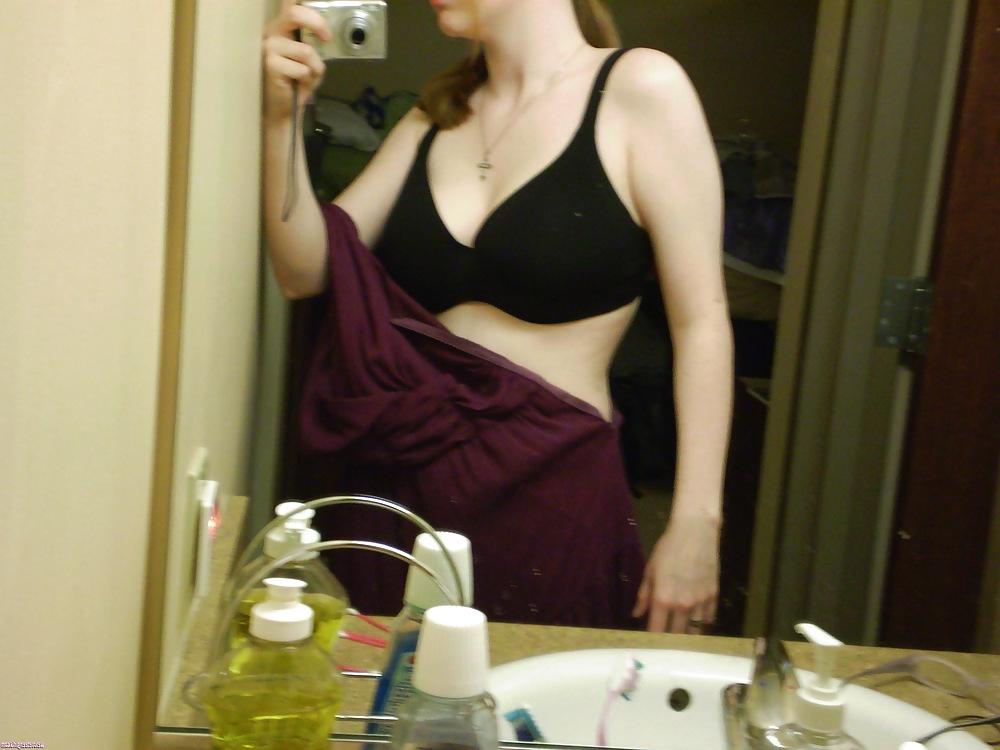4P Freckled Busty Amateur Teen Self Shooting