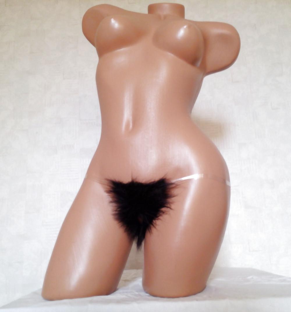 16P Hairy pussy-Wig.Panties with hole.