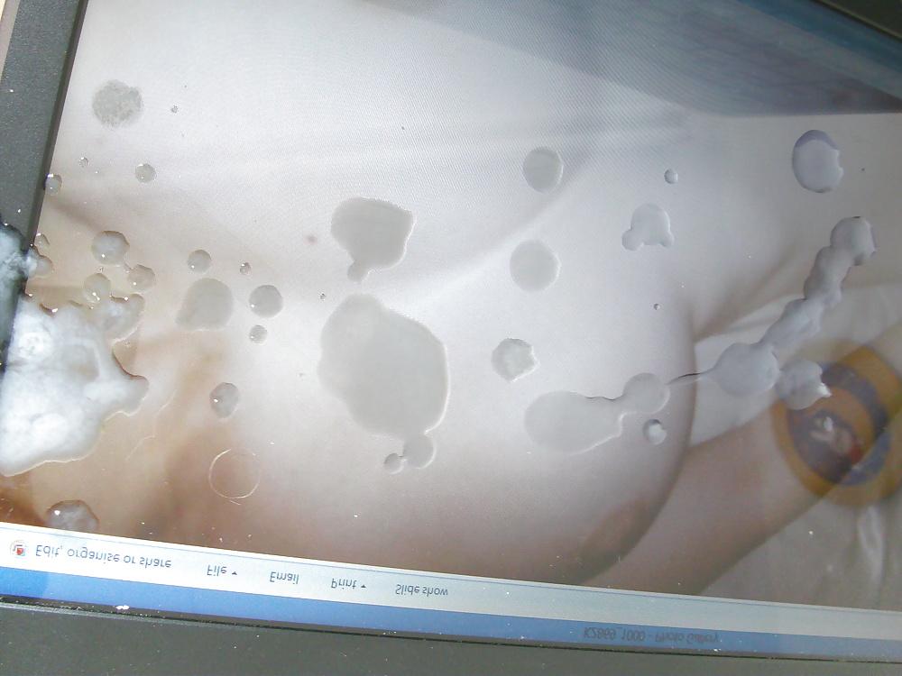 8P KayMccumming gets Tossertim's spunkload on her huge tits