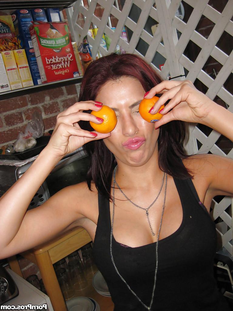 16P Amateur teen babe Alexa Nicole poses solo stripping in the kitchen