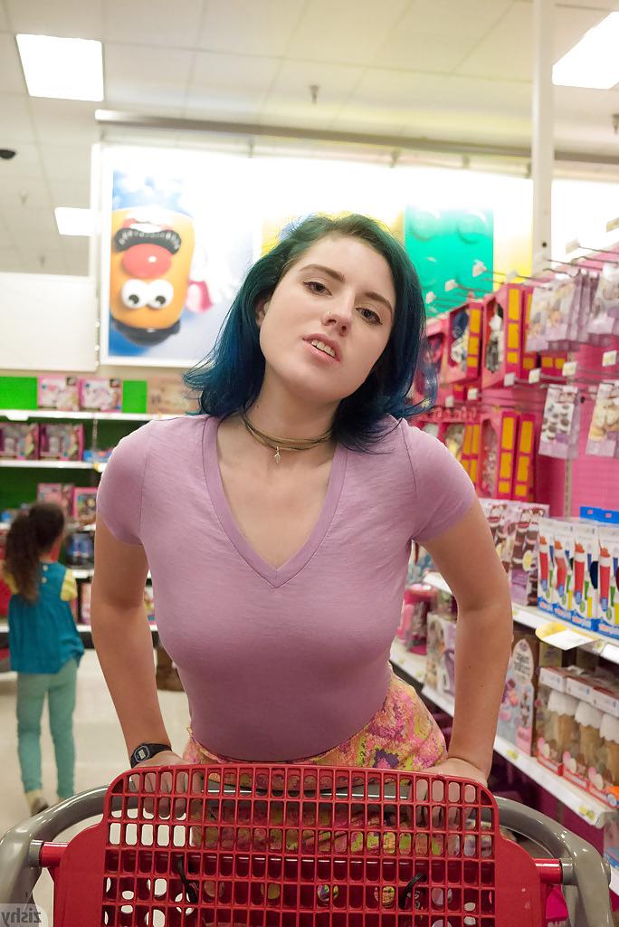 12P Slutty amateur teen Skylar Anke getting really freaky in a toy store