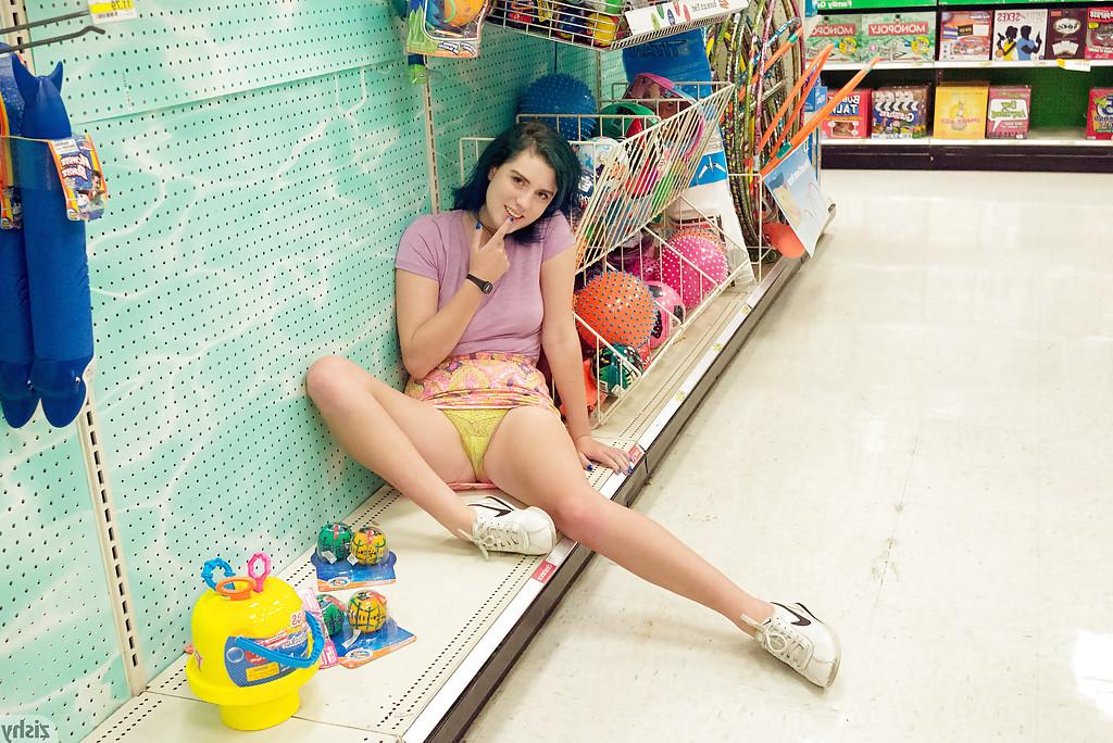 12P Slutty amateur teen Skylar Anke getting really freaky in a toy store
