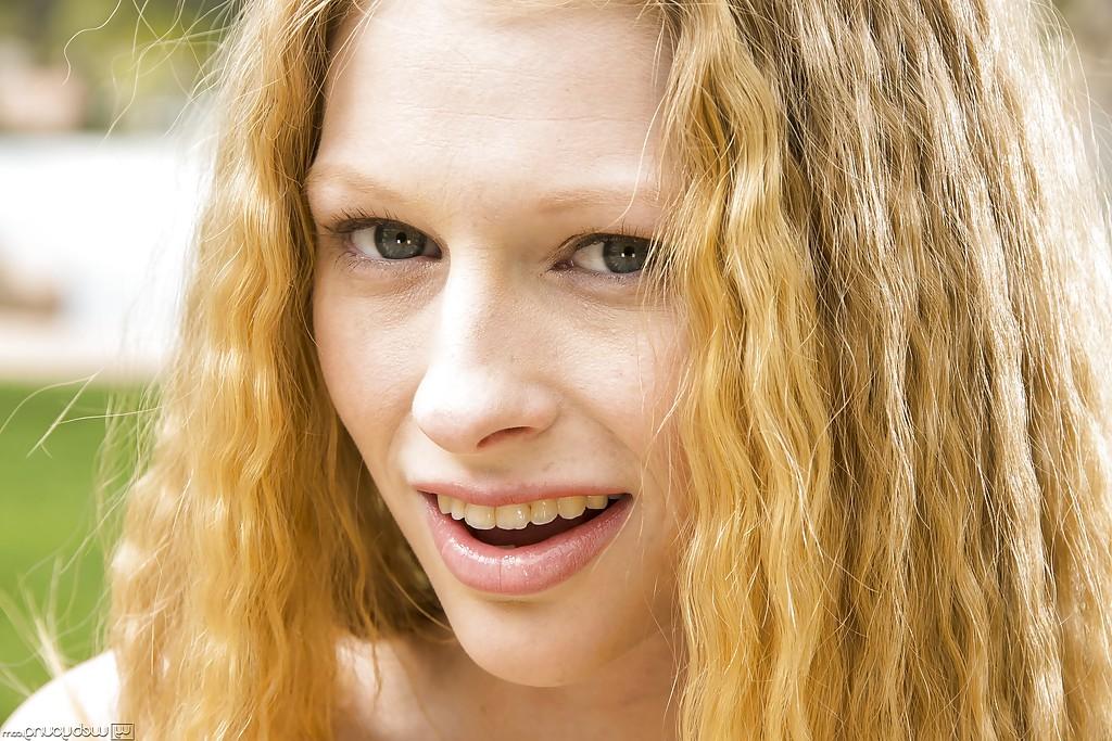 16P Determined amateur teen babe with tiny tits Avril Hall cleans fur coat