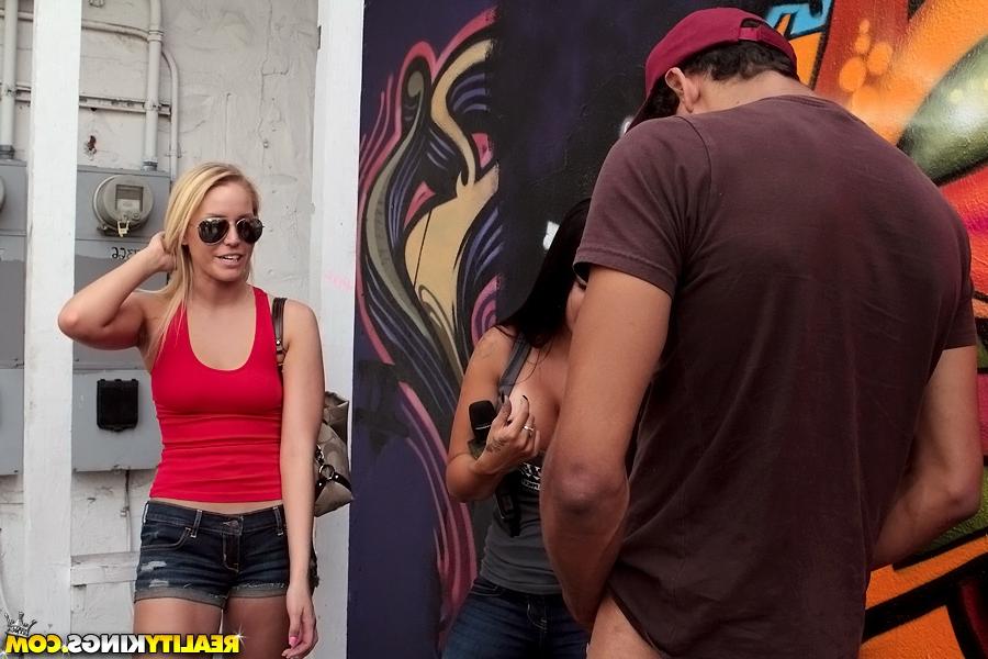 16P Petite blonde in sunglasses Cameron Canada sucks off a big dick for cash