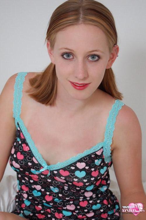 16P Laura gets ready for bed and decides to show off her perky tits