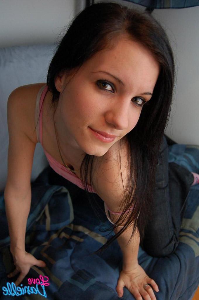 15P Pictures of Love Danielle exposing her perky teen tits