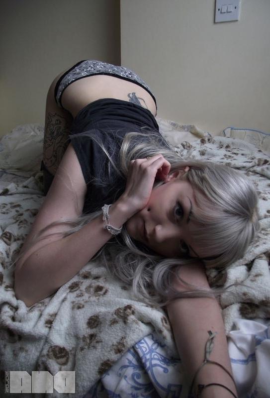 15P Blonde teen Lovisa Grey exposes her perky boobs in bed
