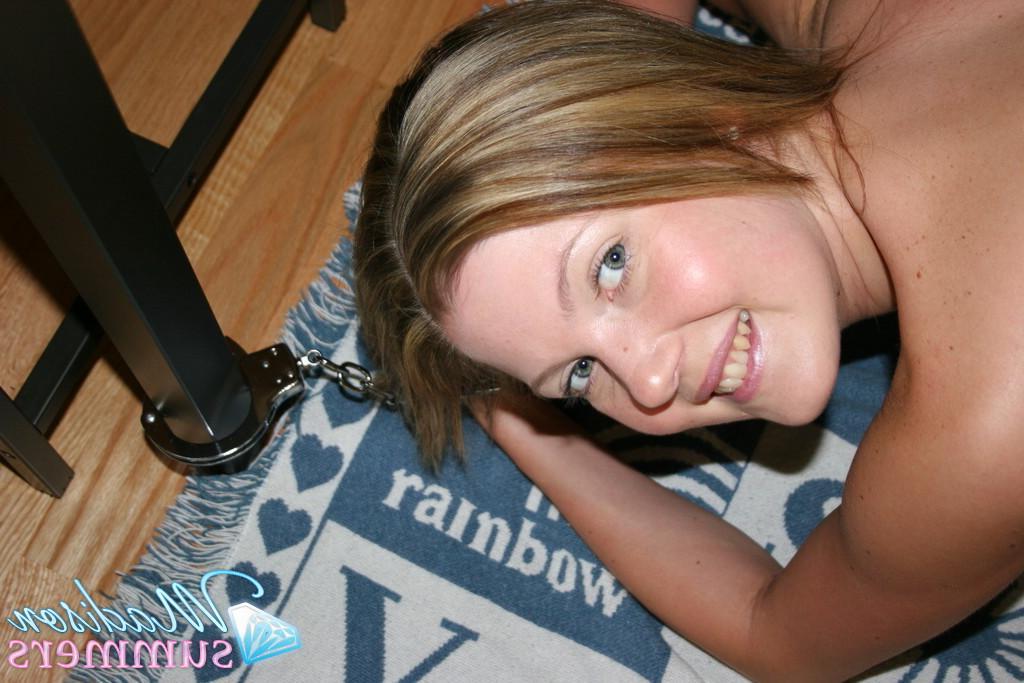 20P Pictures of teen porn girl Madison Summers playing with handcuffs