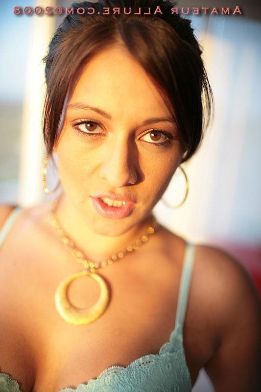 16P Perky teen brunette poses, bangs cock and swallows cum