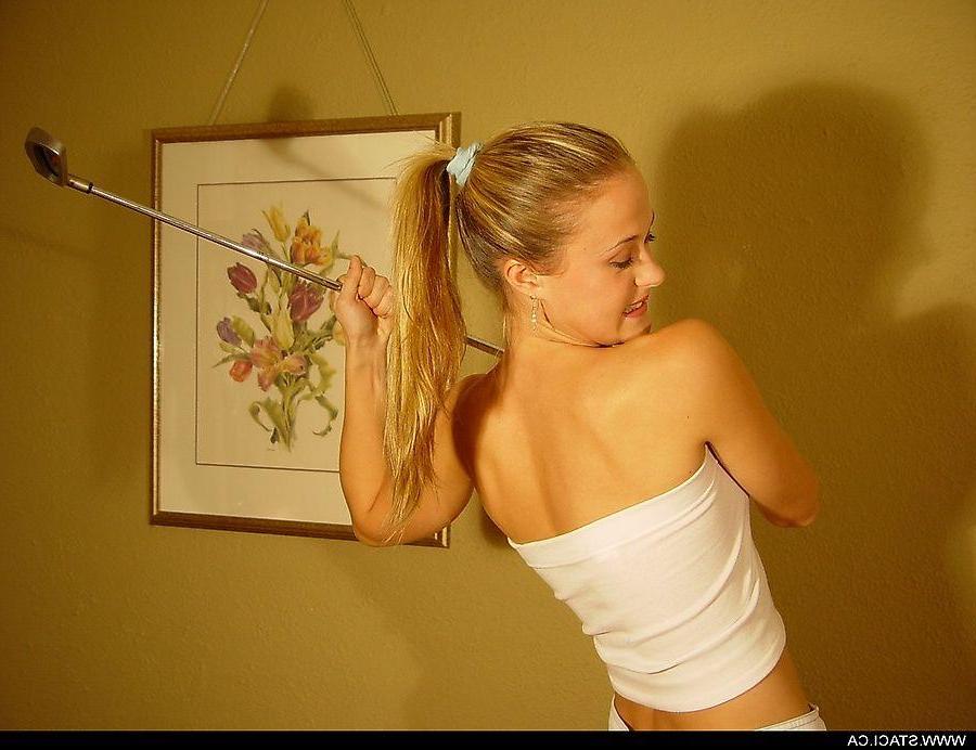 20P Pictures of teen amateur Staci.ca playing a kinky game of indoor golf