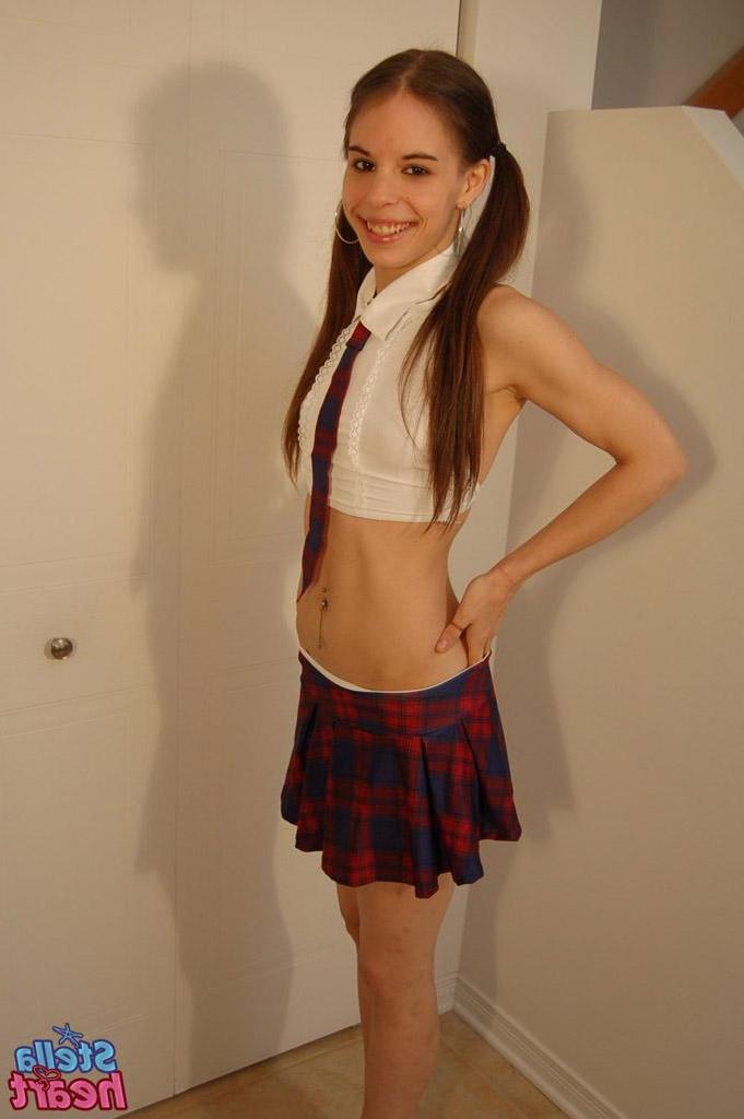 15P Pictures of teen Stella Heart being a naughty schoolgirl