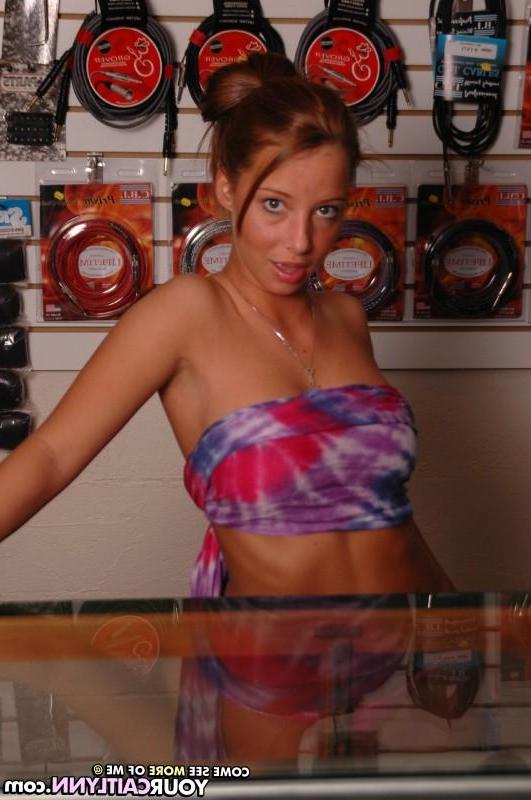 15P Pictures of teen Your Caitlynn being naughty in a music shop