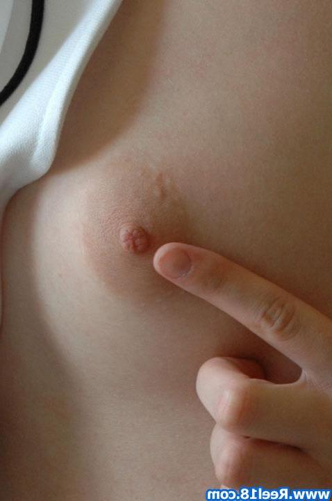 20P Pictures of brunette teen exposing her perky tits