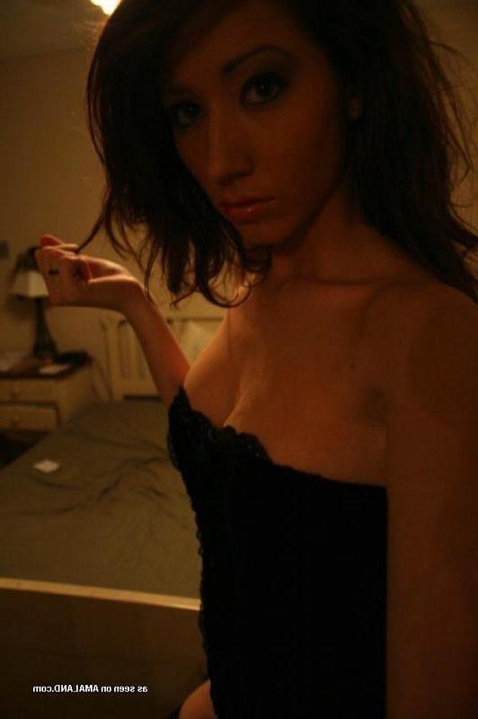 14P Pictures of a hot brunette teen gf camwhoring in her kinky lingerie
