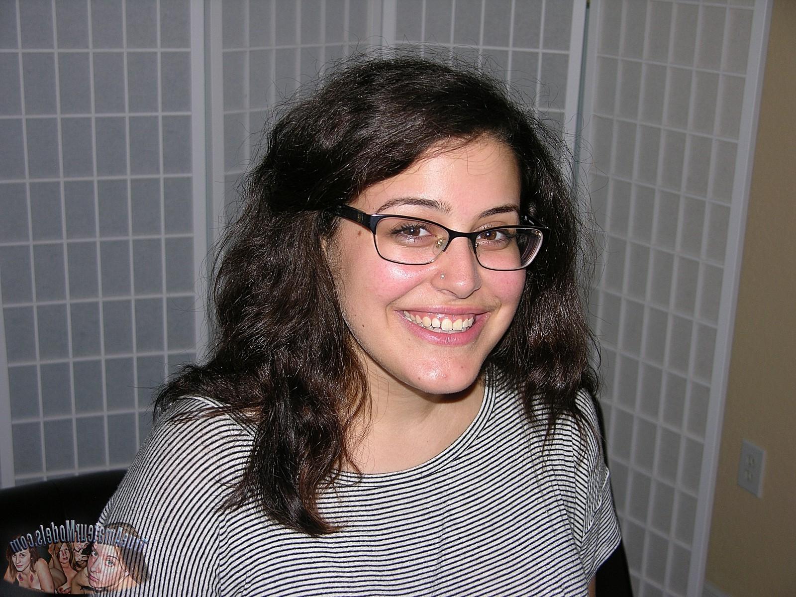 16P Glasses Wearing Amateur Teen Gives A Masturbating POV Handjob 