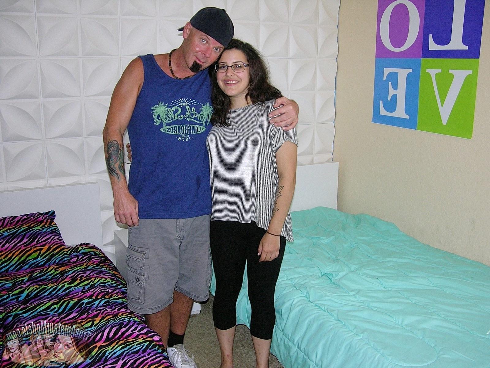 16P Glasses Wearing Amateur Teen Gives A Masturbating POV Handjob 