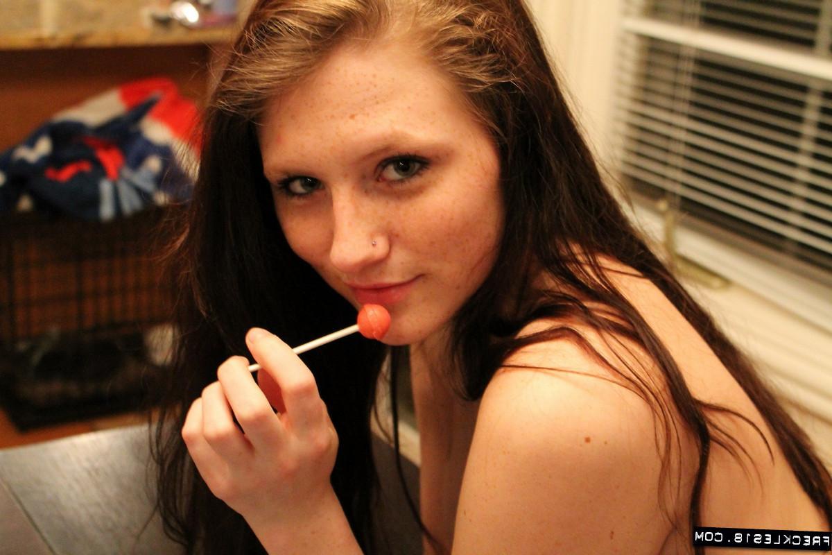12P Freckled amateur teen tease