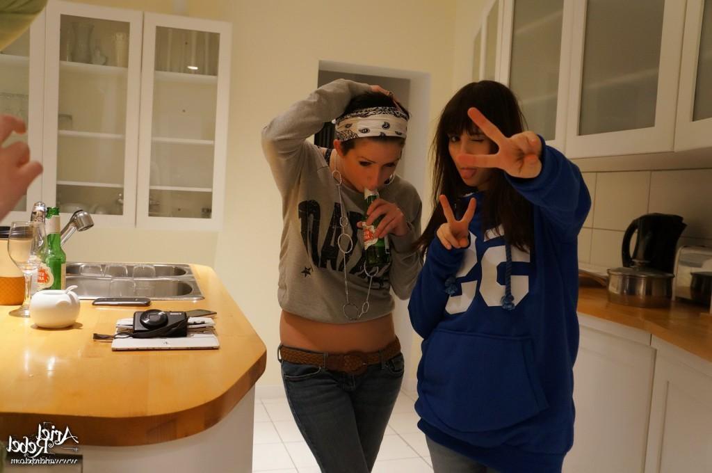16P Cute amateur teen drunk selfshots
