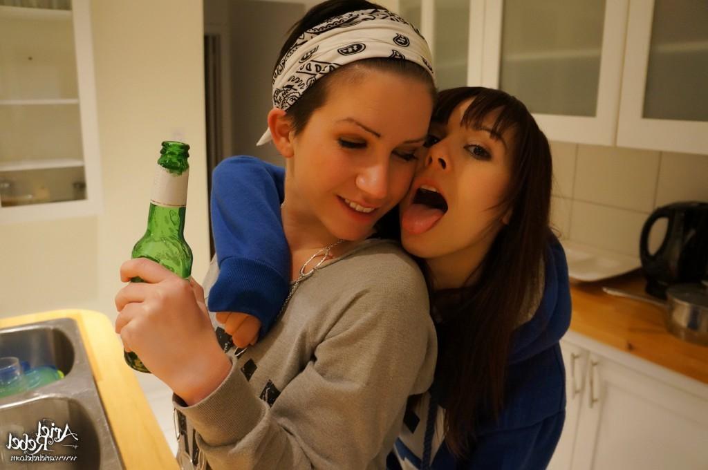 16P Cute amateur teen drunk selfshots