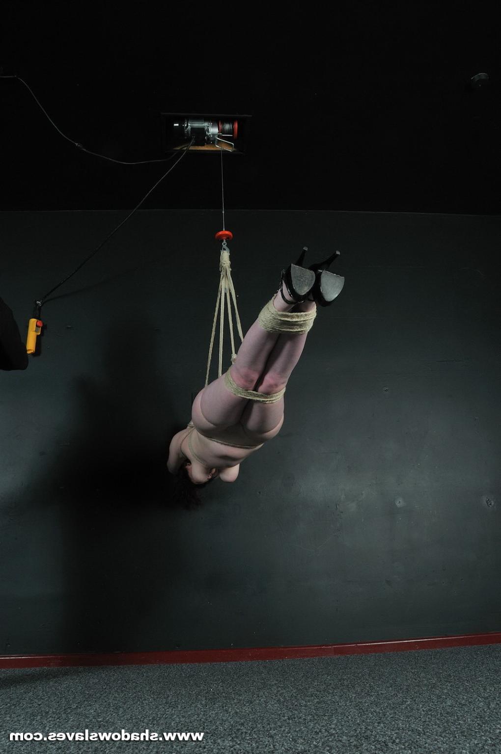 16P Redhead in suspension bondage