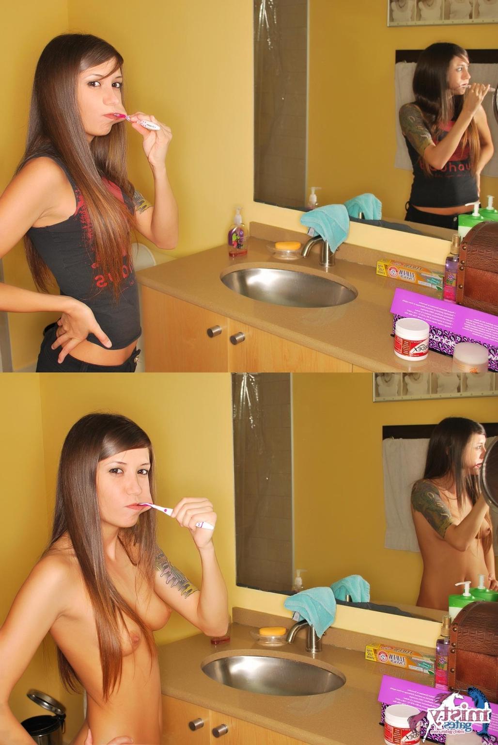 15P Amateur teen with perky titties nude