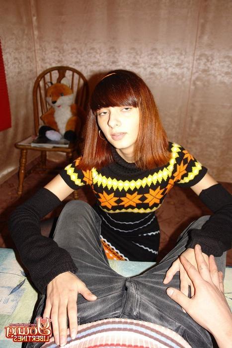 16P Petite and very horny teen honey getting her fill of dick