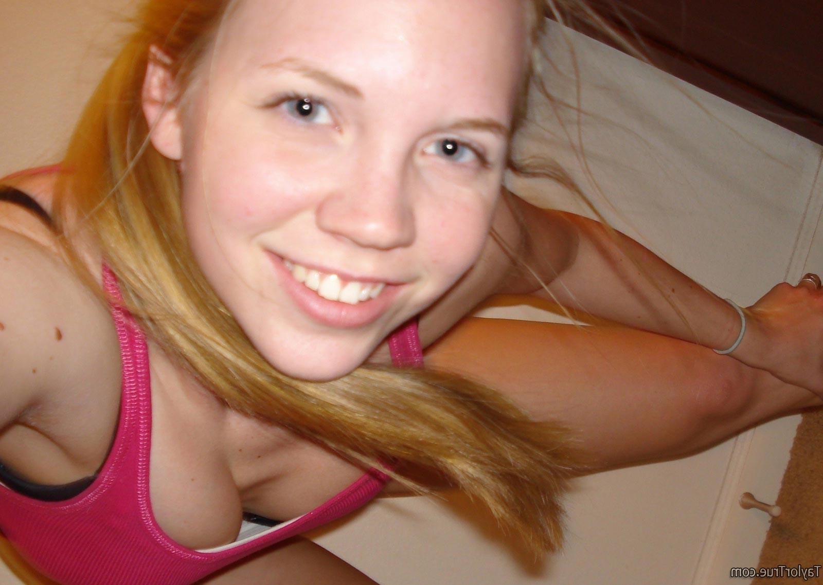 14P Real amateur blonde teen selfshots