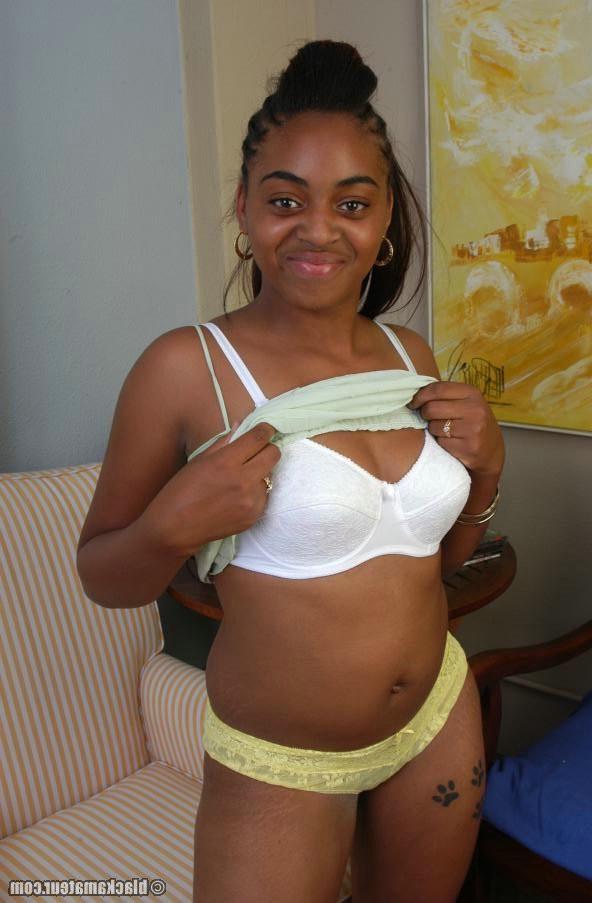 16P first time black amateur teen poses for her model session