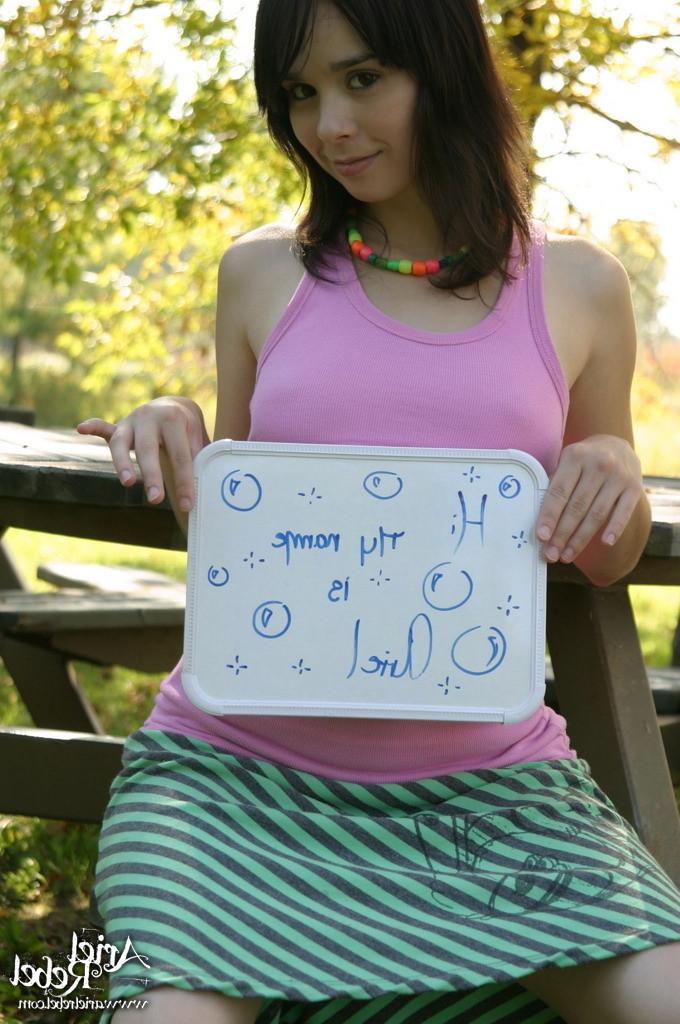 15P Amateur teen poses outside