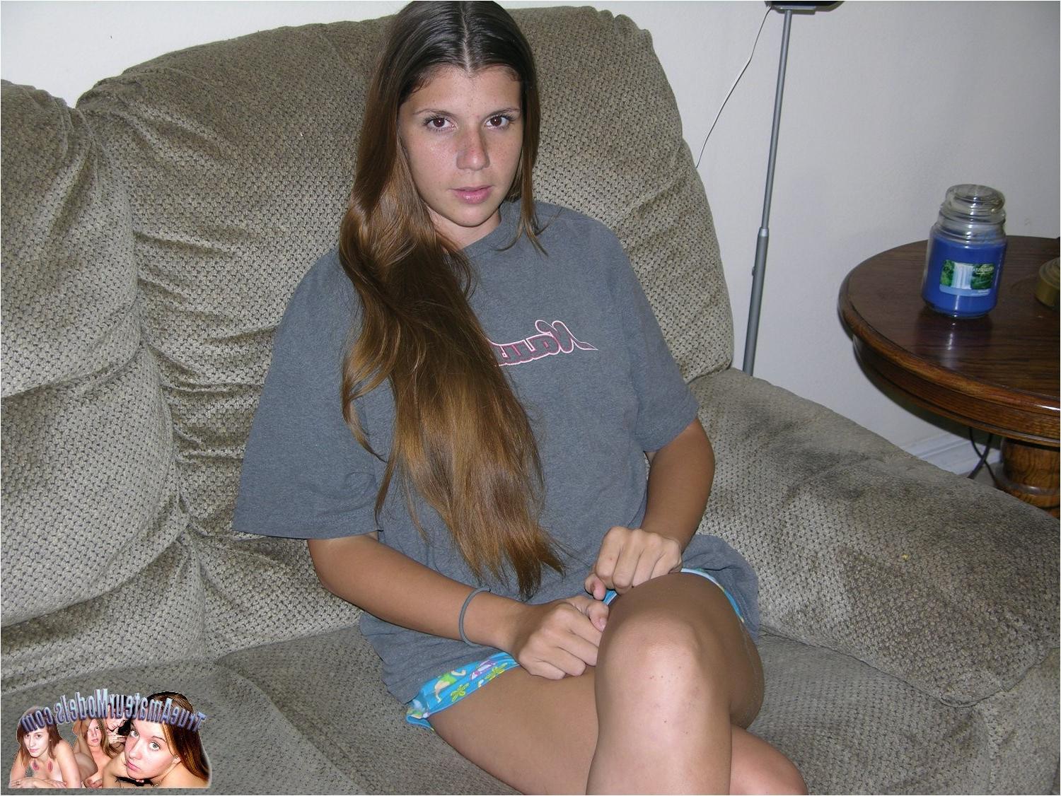 10P Freckled Face Amateur Teen Spreading Nude