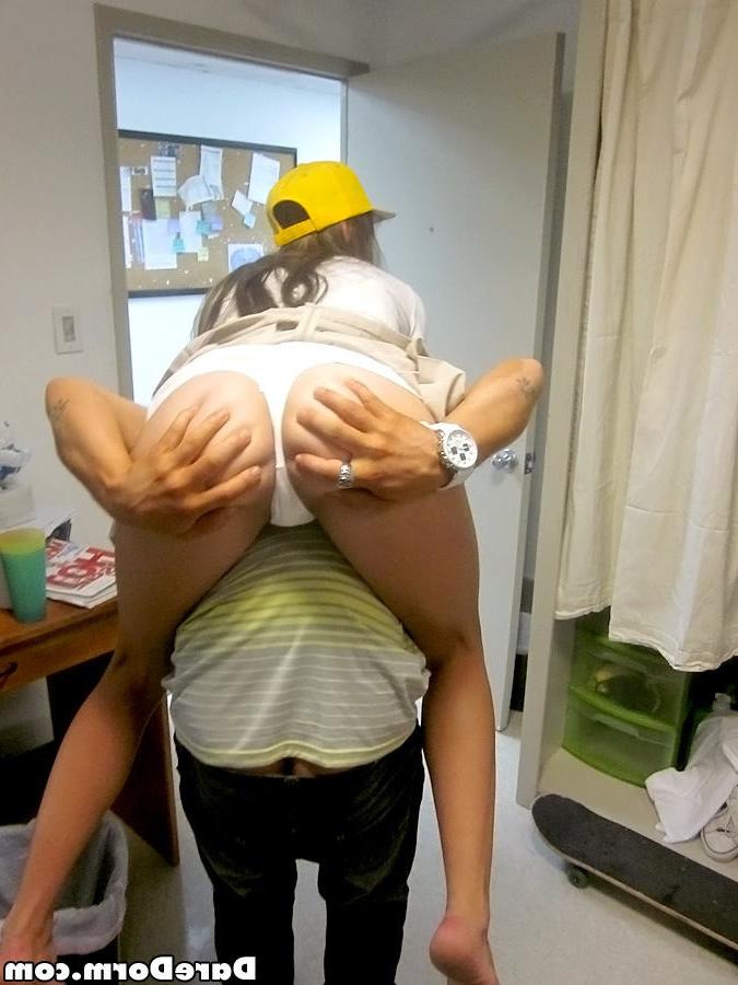 15P Drunk college amateur teen freshmen partying naked