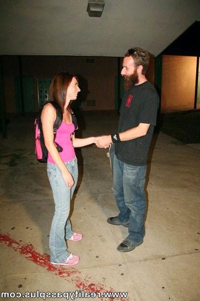 16P Cute small tit dark haired cuite grabs cash and a hard reality dick