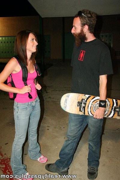 16P Cute small tit dark haired cuite grabs cash and a hard reality dick