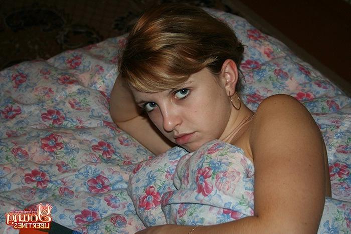 16P Big innocent eyes and a shy smile before teen has dirty sex