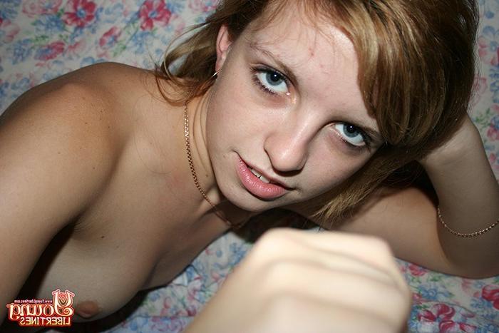 16P Big innocent eyes and a shy smile before teen has dirty sex