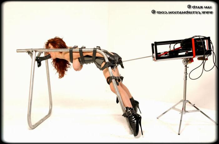 14P Dirty Girl Sasha Monet strapped down and machine fucked