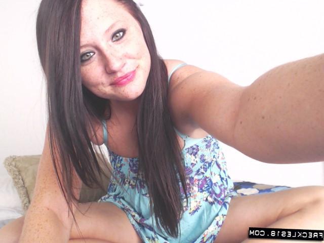 12P Barely legal teen Freckles 18 looks hot in upskirt pics