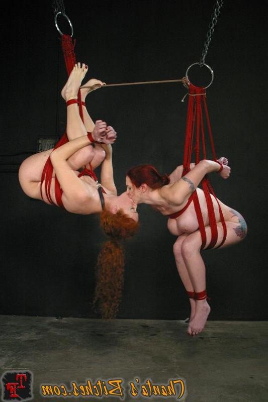 18P Two redhead sister girls in twins bondage fucking each other