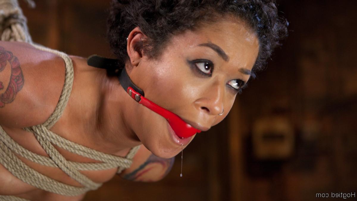 20P Sexy Ebony Bondage Slut is Helpless in Strict Bondage and suffers to earn orgasm
