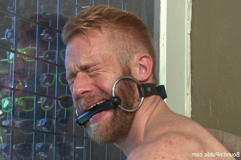 15P Muscled stud worships feet and takes cock after cock in bondage