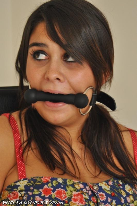 16P Girl tied up in bondage gagged