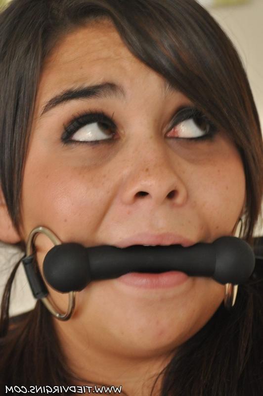 16P Girl tied up in bondage gagged