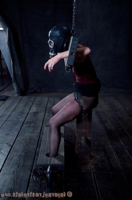 16P Elise Graves is spanked in bondage her pussy machine fucked